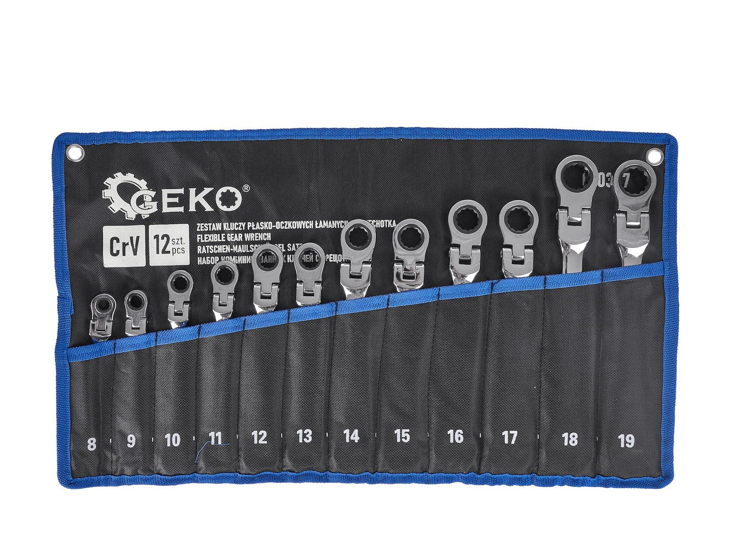 12 pcs Flexible Gear Wrenches 8-19 mm