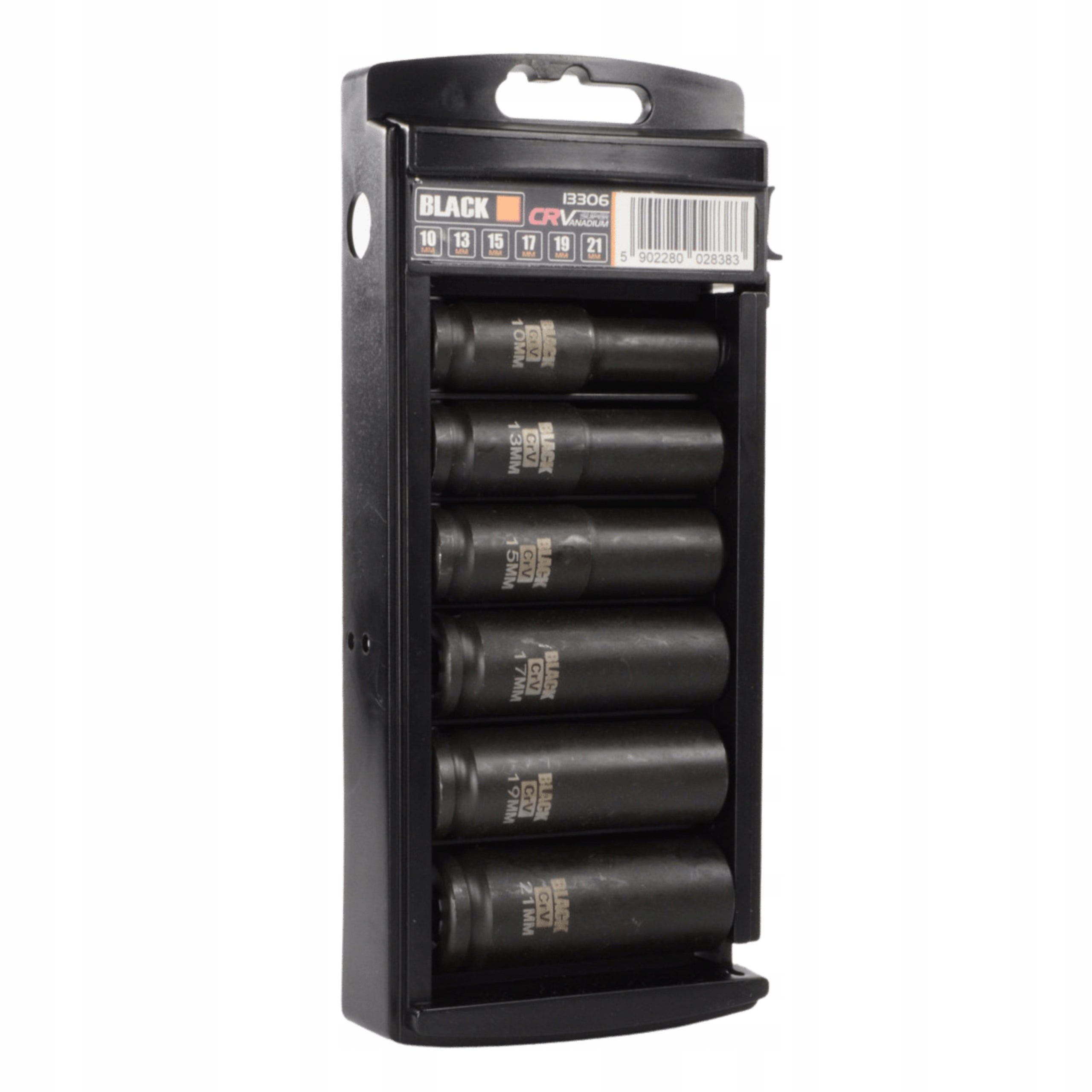 Professionaalne 1/2" löökpadrunite komplekt BLACK 10-21 mm 6 tk