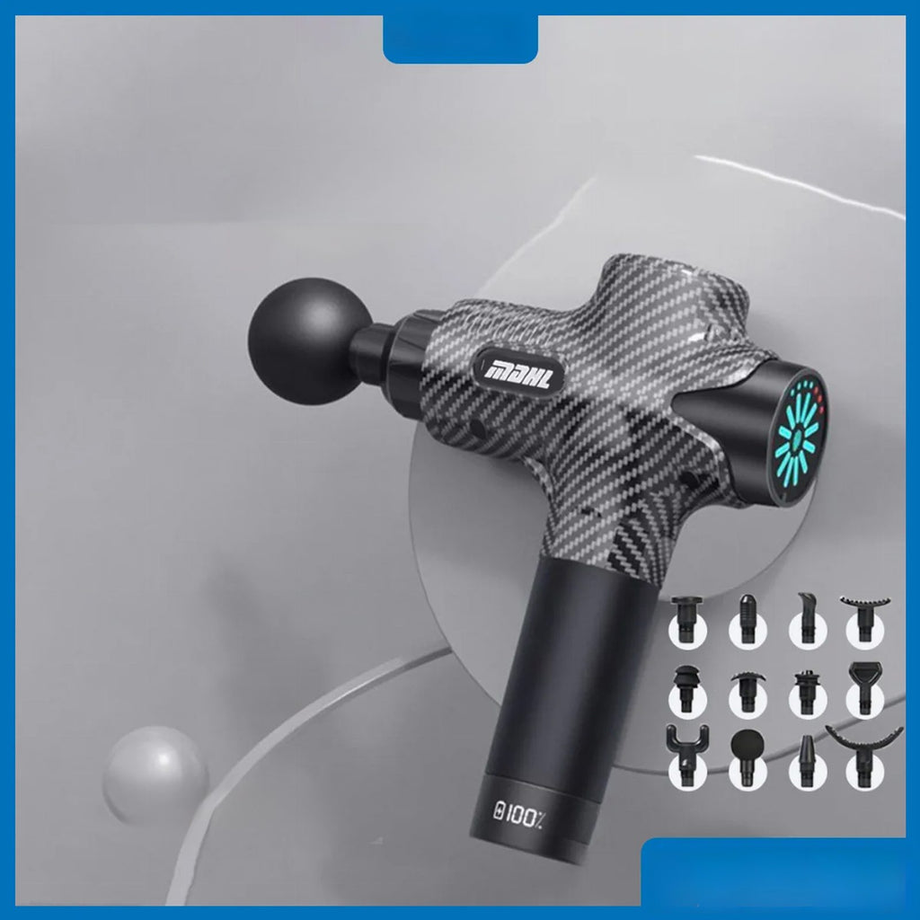Massage Gun with 12 Interchangeable Heads