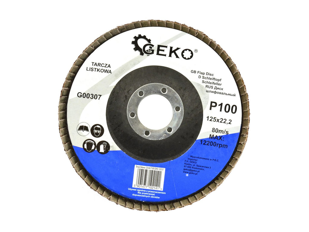 Aluminium Oxide Flap Disc 125 mm, Grit 100
