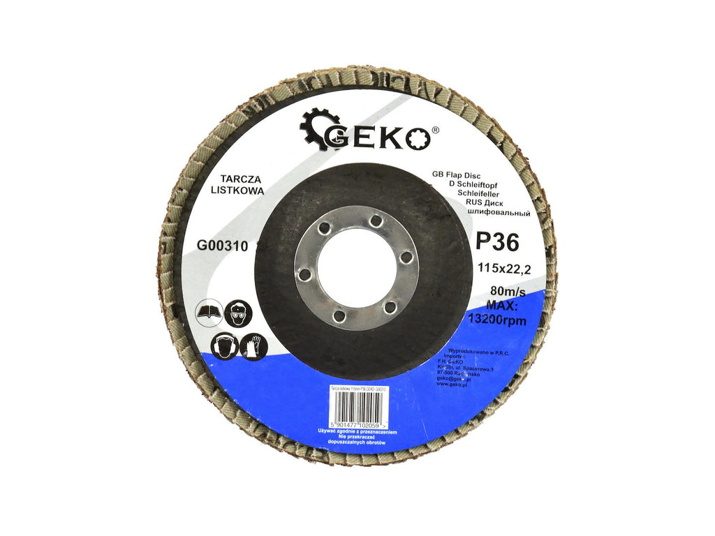 Aluminium Oxide Flap Disc 115 mm, Grit 36