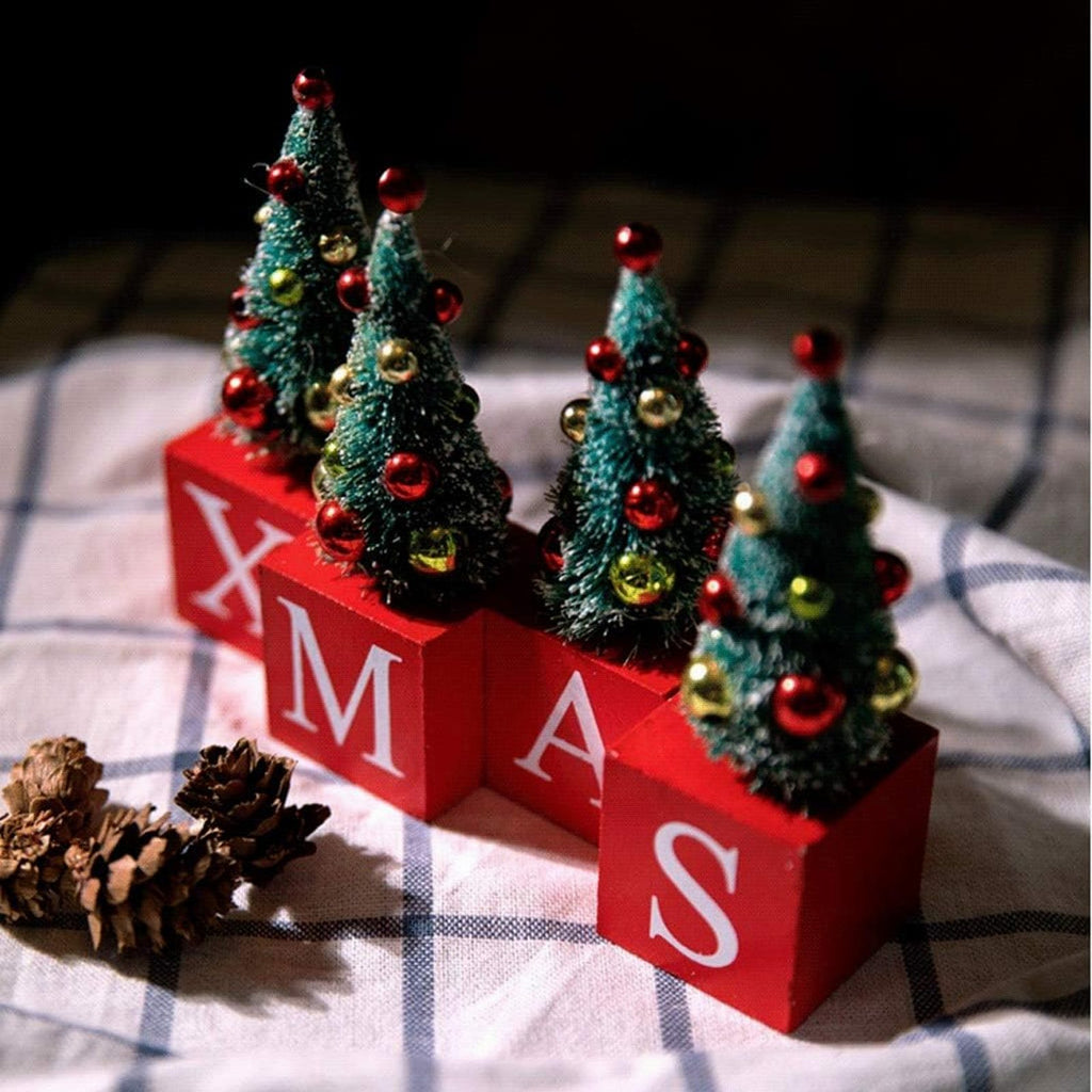 Kuusekujuliste kuubikutega jõululauakaunistus XMAS ornament RC-K-2789