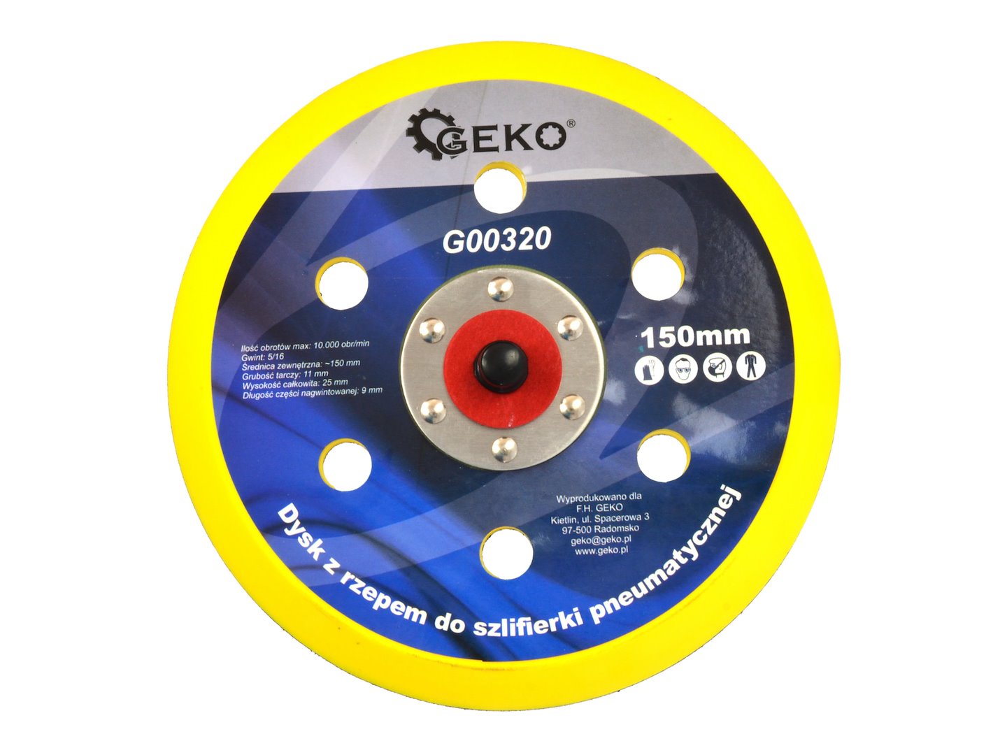 Hook-and-Loop Flexible Backing Pad 125 mm for Air Sander