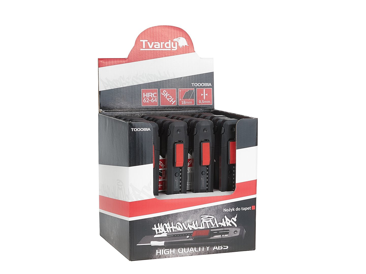 Utility Knife 100x18x0.5mm SK2H TVARDY – display box – Pack of 24