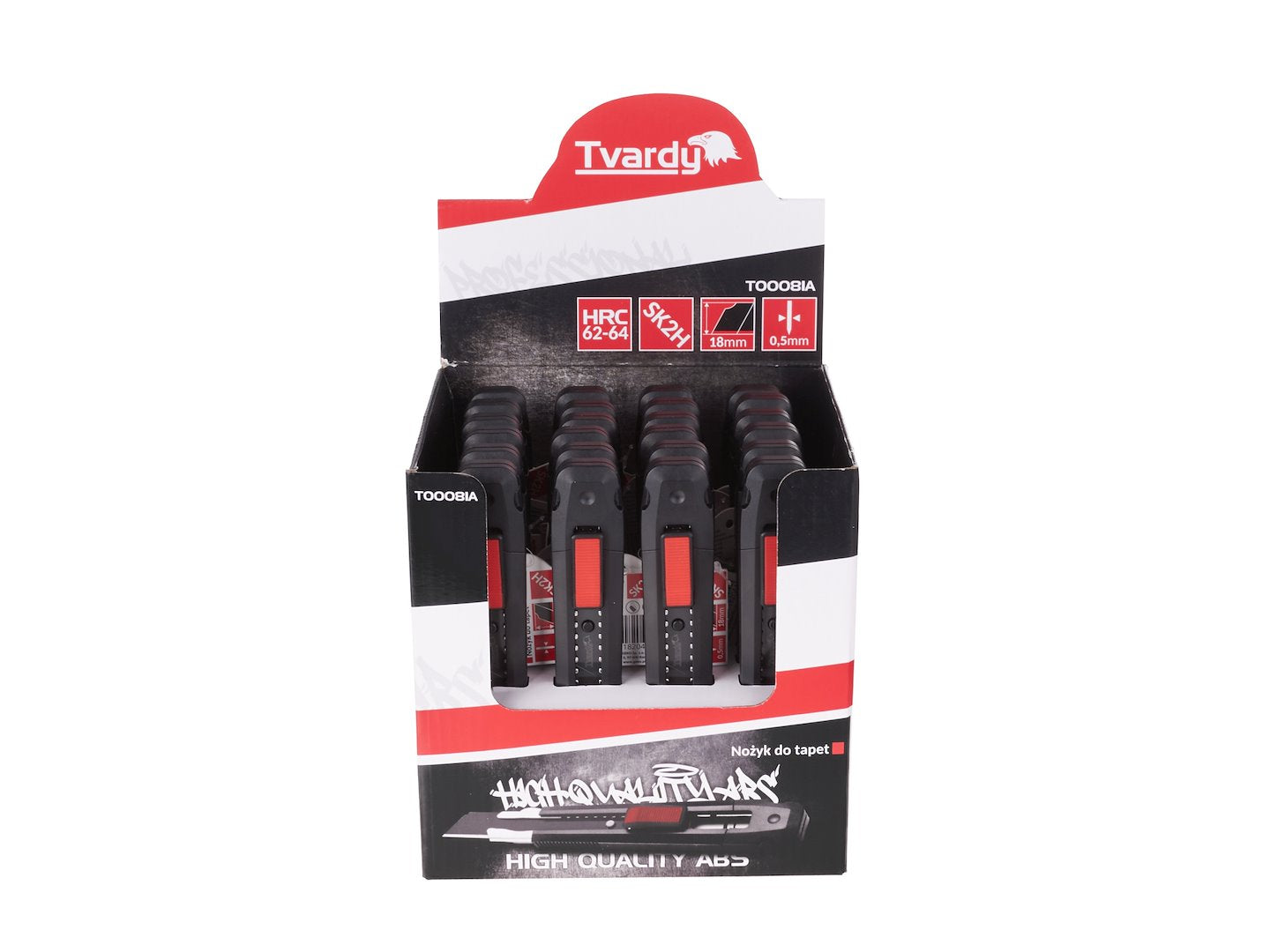 Utility Knife 100x18x0.5mm SK2H TVARDY – display box – Pack of 24
