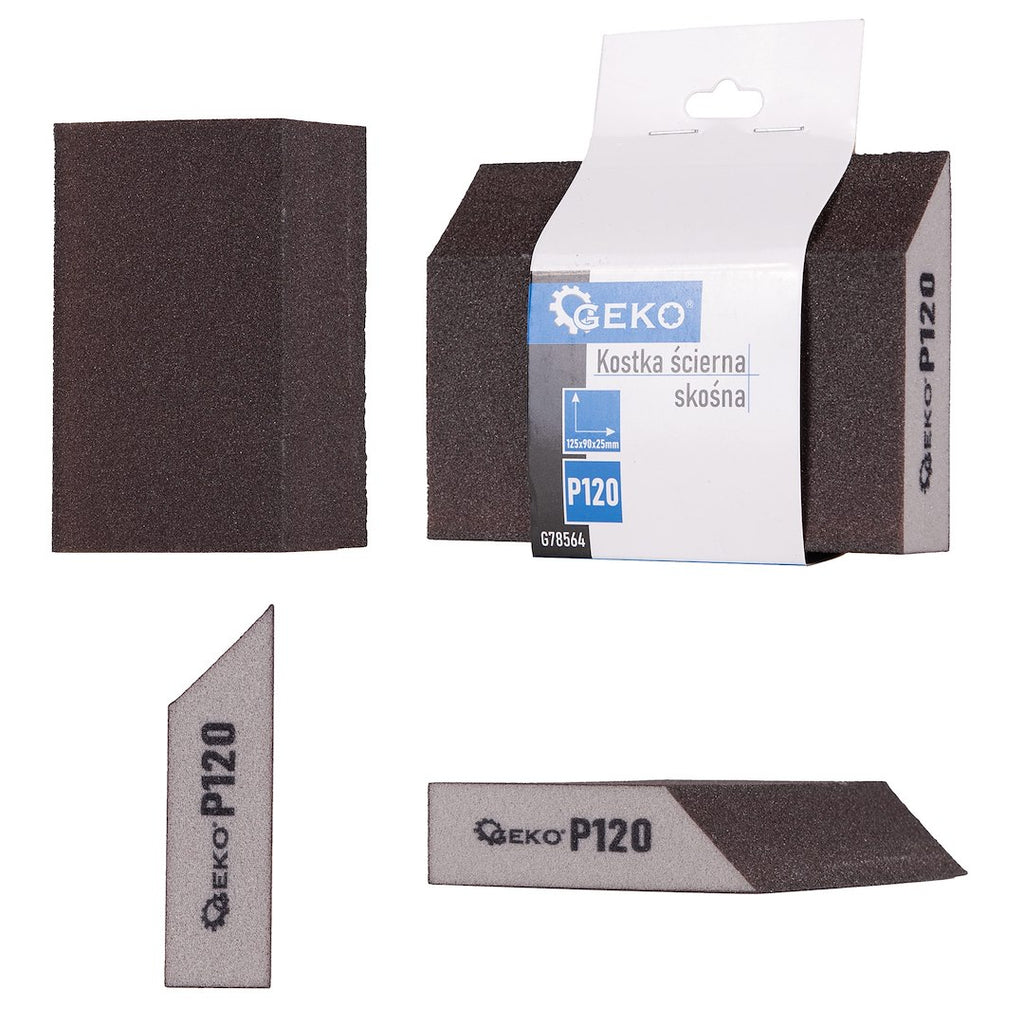 Foam Angled Sanding Block, 125 x 90 x 25 mm, P120