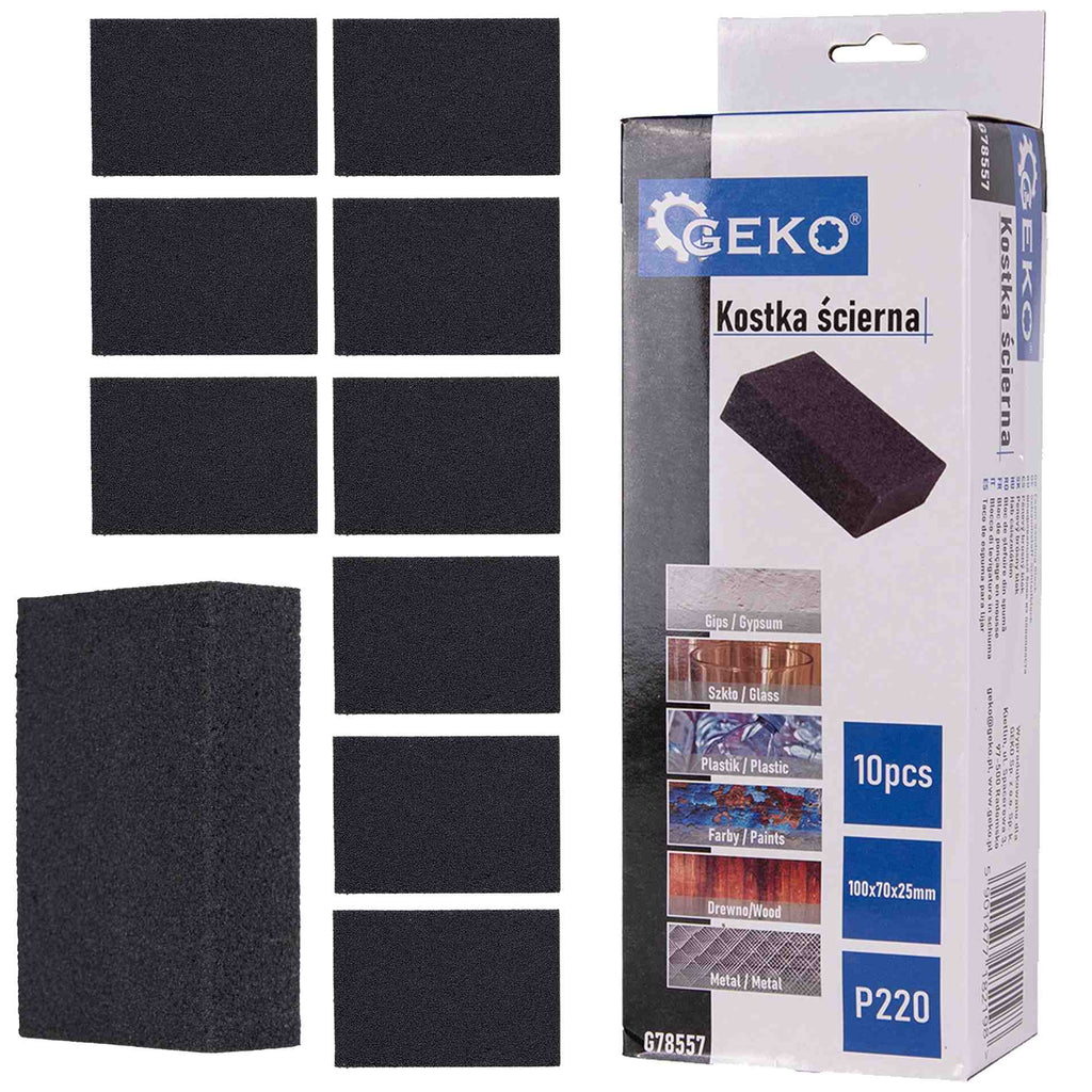 Foam Sanding Block 70x100x25mm P220 – Pack of 10