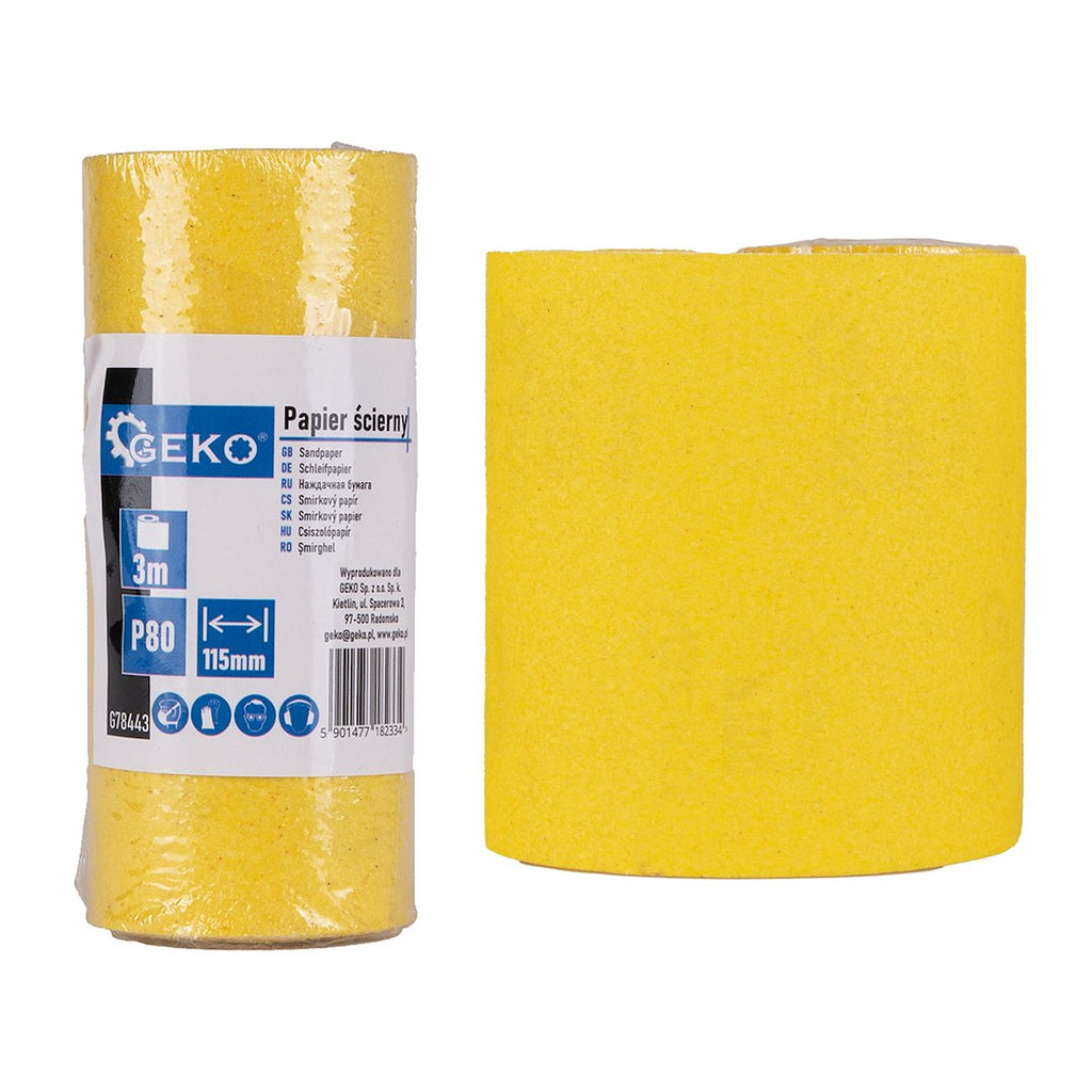 Sandpaper - roll 115 mm x 3 m P80