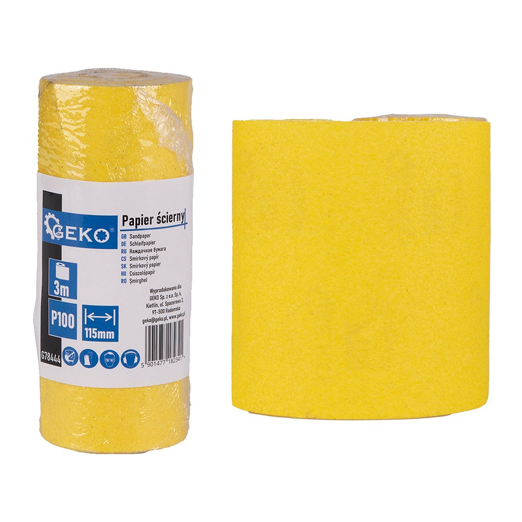 Sandpaper - roll 115 mm x 3 m P100