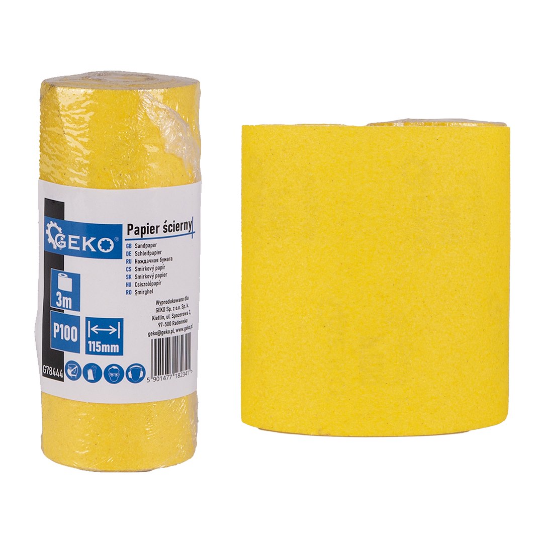 Sandpaper - roll 115 mm x 3 m P100