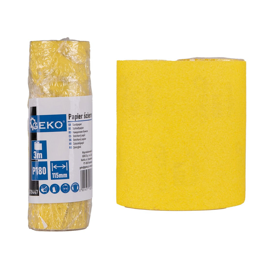 Sandpaper - roll 115 mm x 3 m P180
