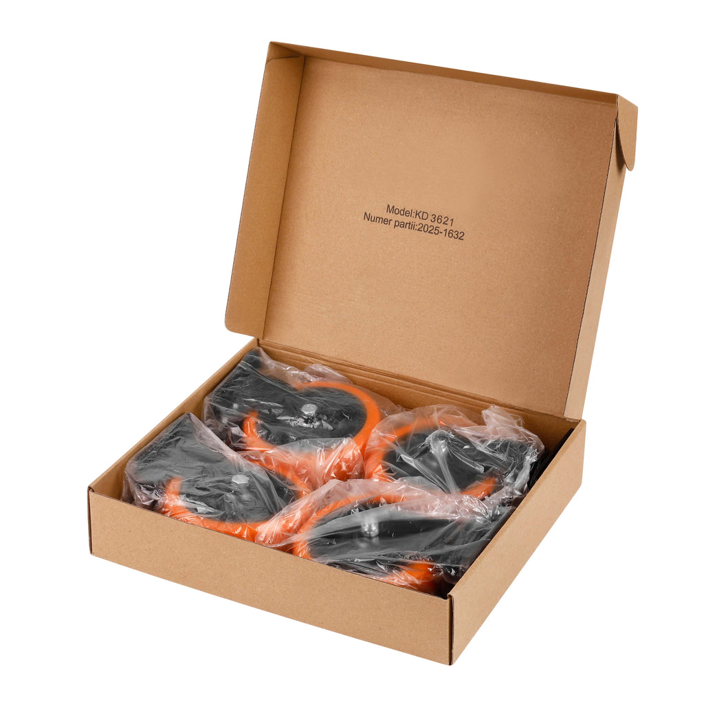 Set of 125mm swivel wheels 500kg 4pcs. KD3621
