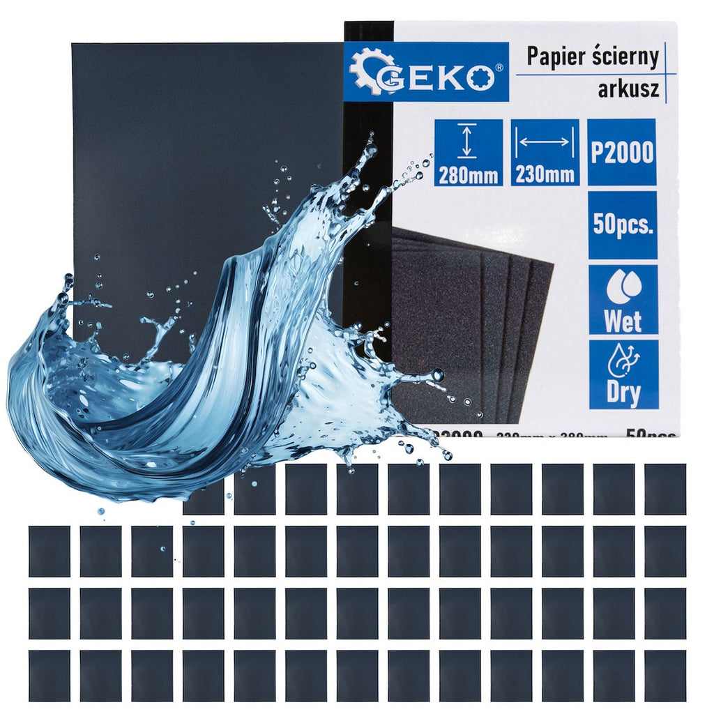 Waterproof Sandpaper – Sheet 230x280mm P2000 – Pack of 50