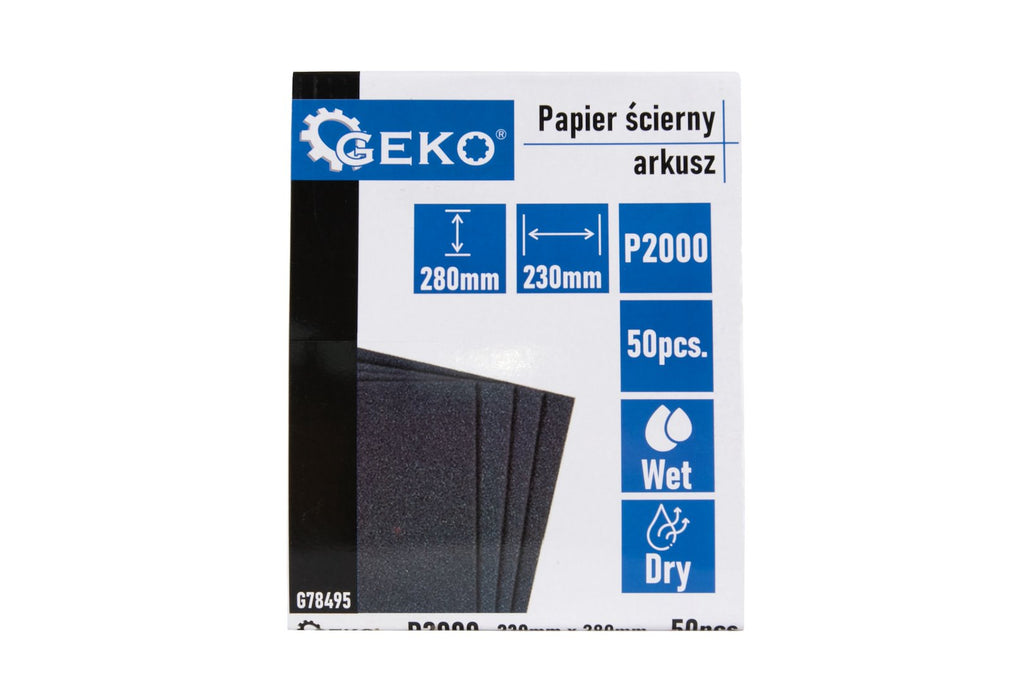 Waterproof Sandpaper – Sheet 230x280mm P2000 – Pack of 50