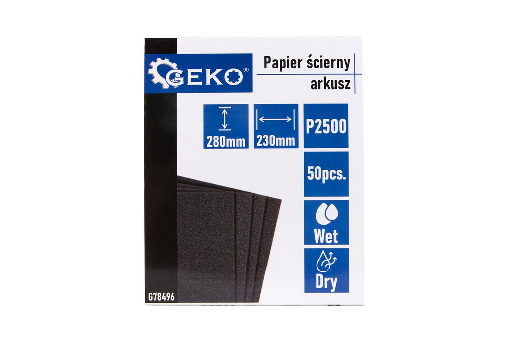 Waterproof sandpaper — sheet 230x280mm P2500 – Pack of 50