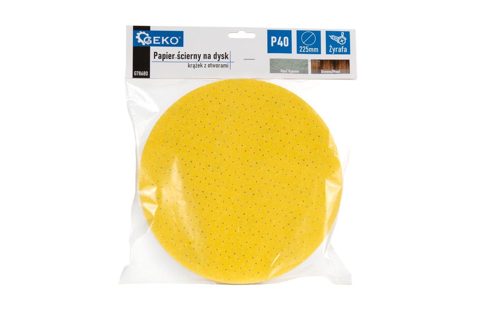 Aluminium Oxide Abrasive Yellow Disc for Giraffe Sander 225mm Grit 40 – Pack of 10
