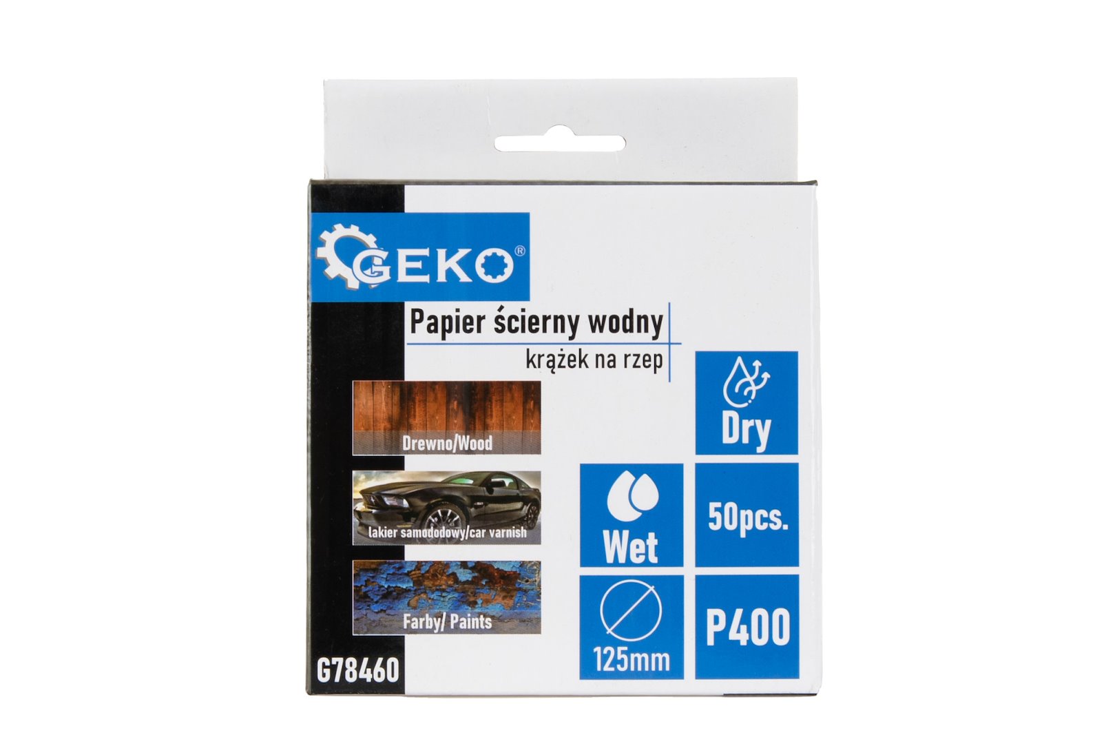 Waterproof Sandpaper Disc 125 mm P400 – Pack of 50
