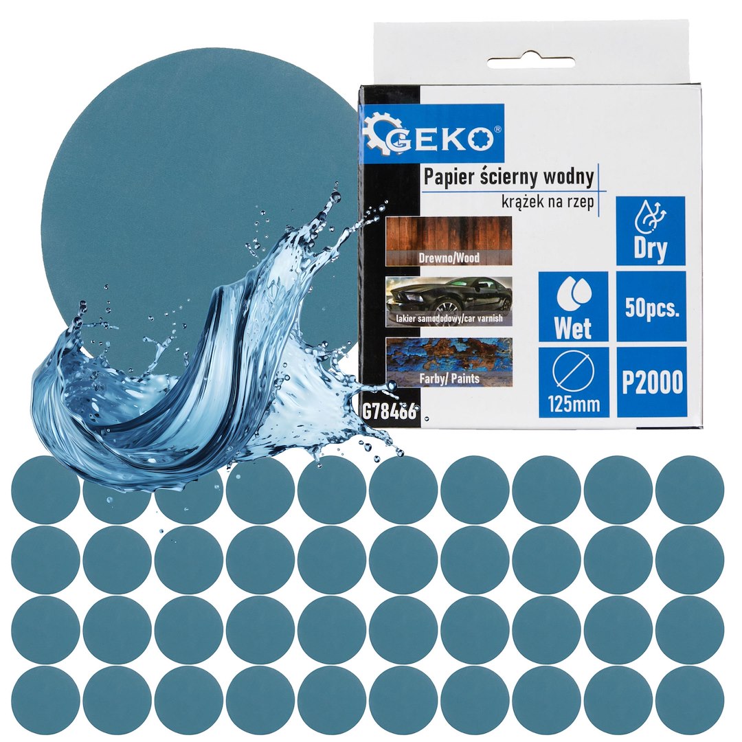 Waterproof Sandpaper Disc 125 mm P2000 – Pack of 50