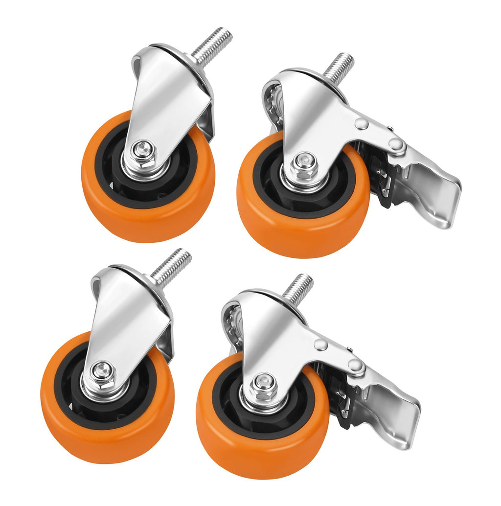 Set of 75mm swivel wheels 460kg 4pcs. KD3628