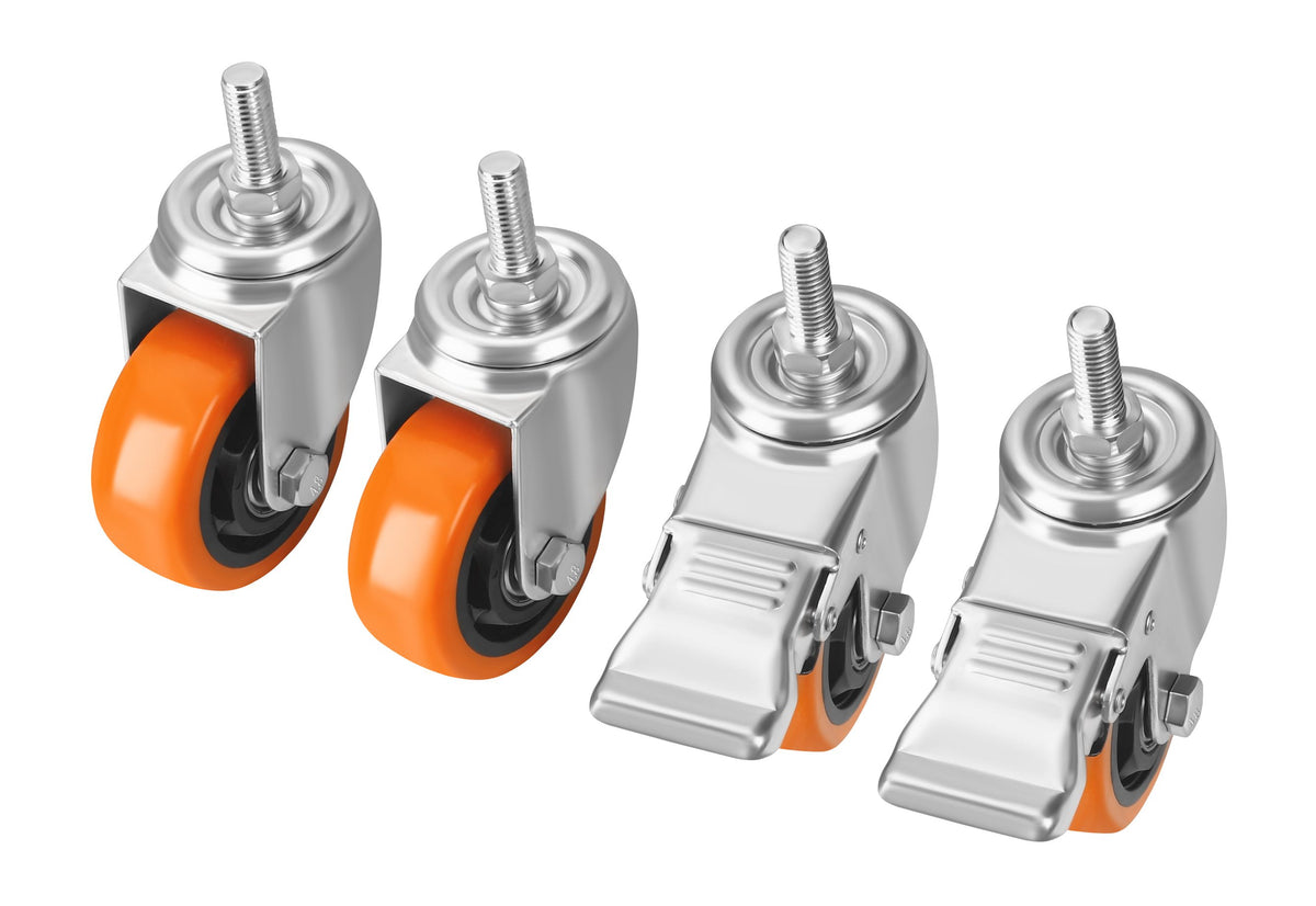 Set of 75mm swivel wheels 460kg 4pcs. KD3628