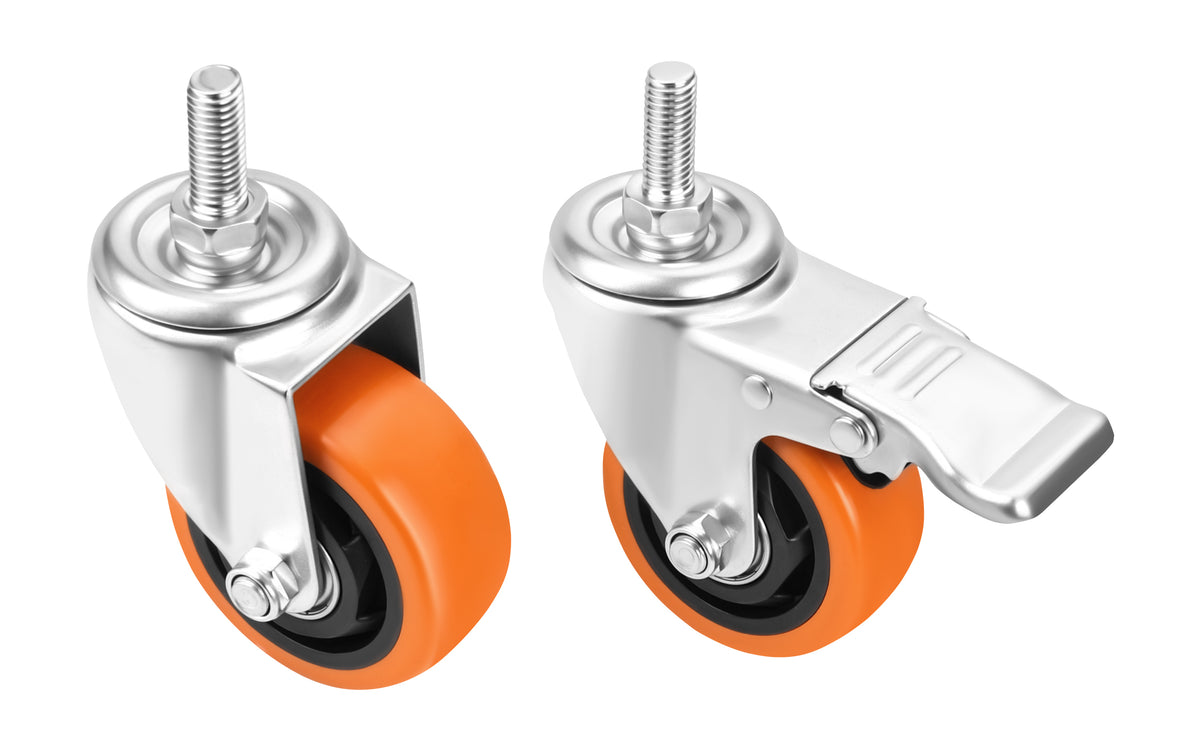 Set of 75mm swivel wheels 460kg 4pcs. KD3628