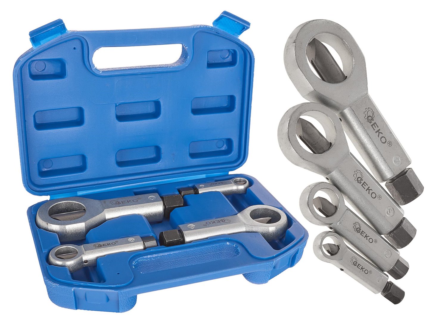 4-piece set of nut splitters 9–27 mm