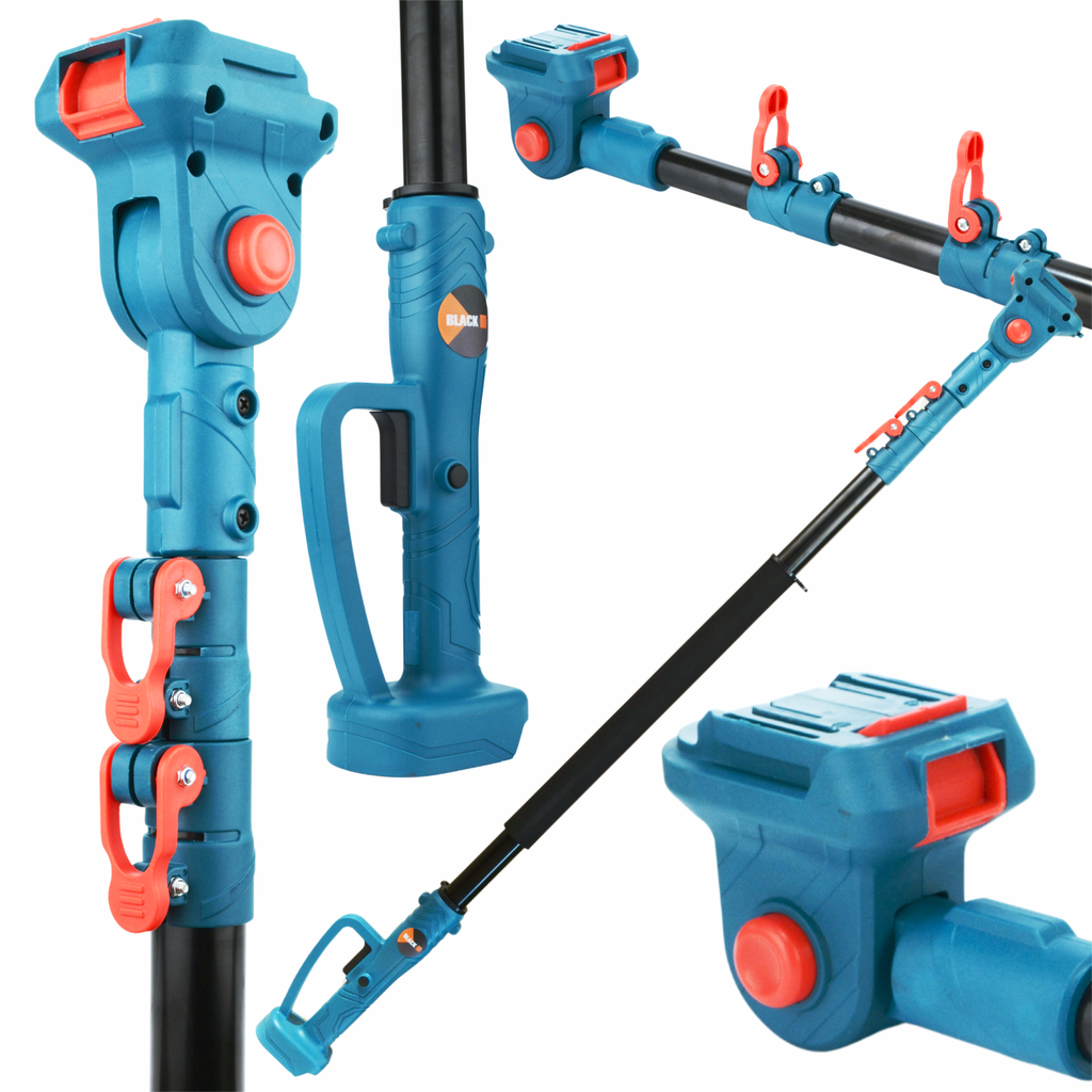 Mega komplekt 2-ühes saag ja oksalõikur 2 m pikendusega, 21V aku, 2 tk laadija, Black