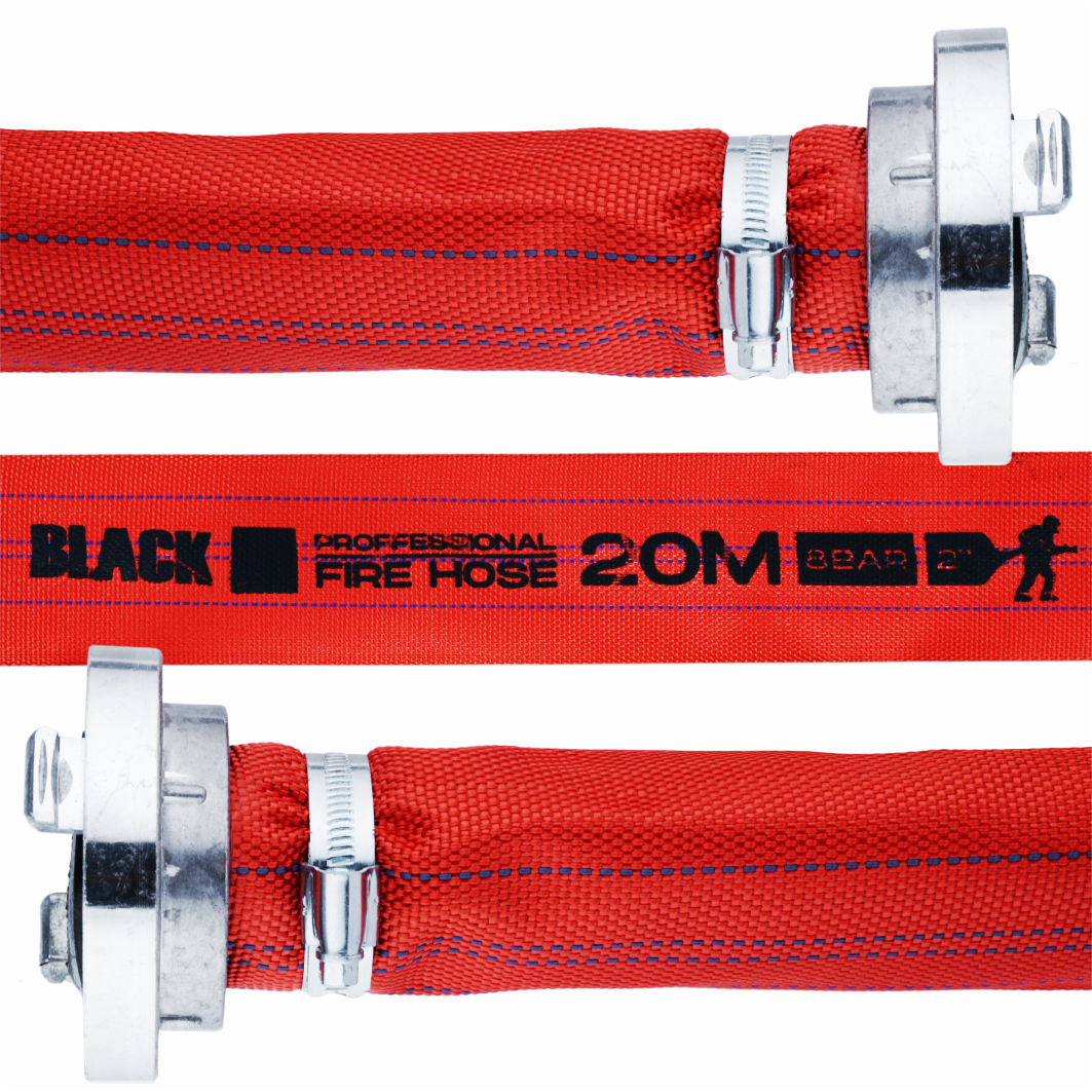 2" (52mm) Fire Hose Canvas for Water Septic Tank, 20m with Quick Couplings for Pump