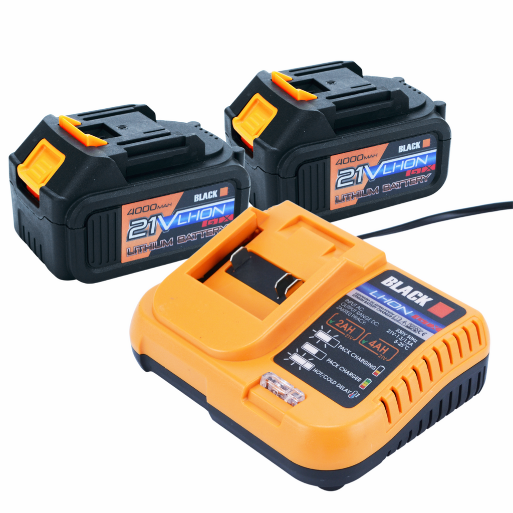 MEGA 21V juhtmevaba 3-ühes haamer, mutrivõti ja lihvmasina komplekt 2x 4Ah akuga – Black