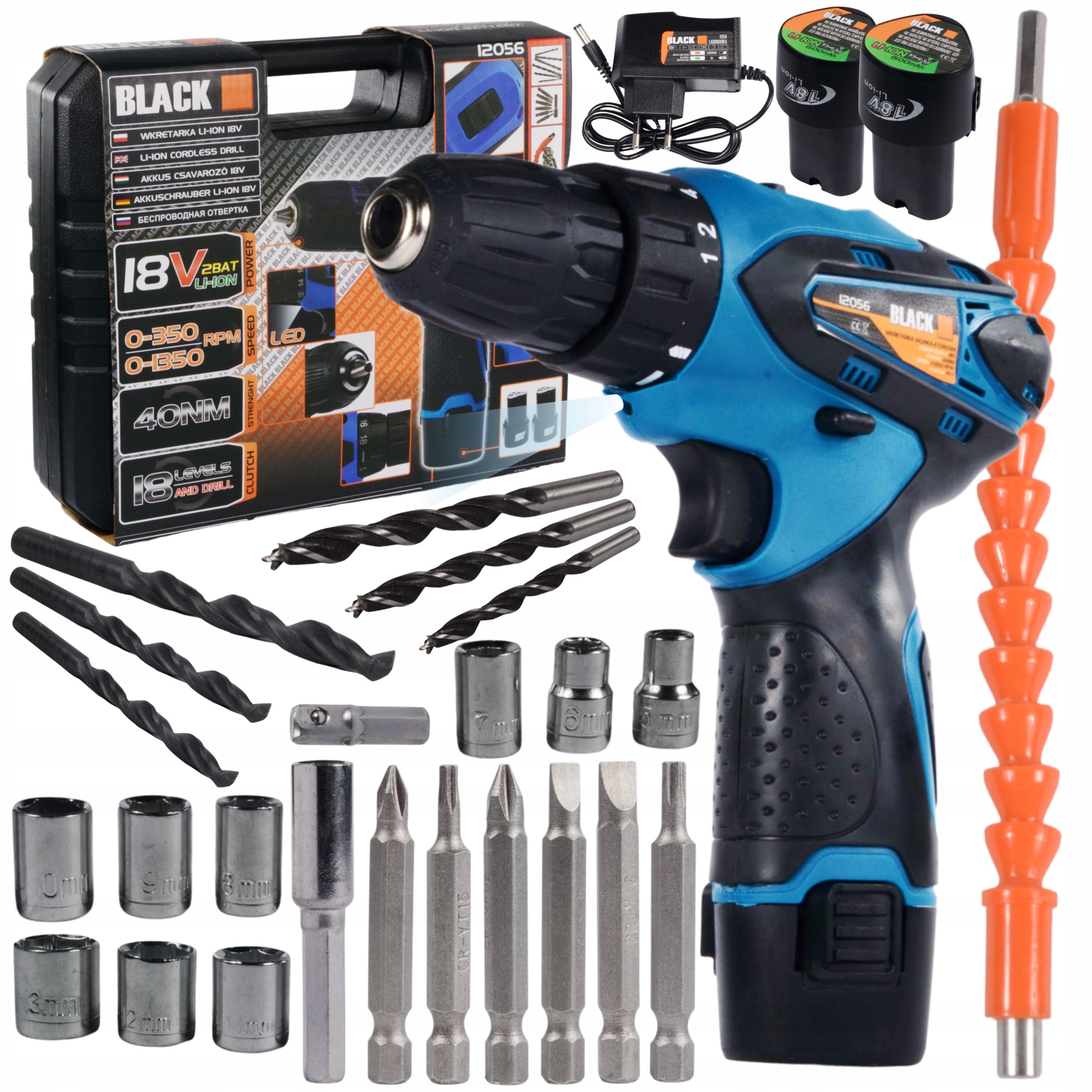 Cordless Screwdriver 18V with 2x Batteries
