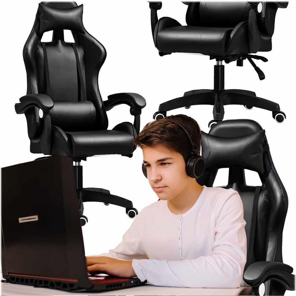 Ergonoomiline ämberstiilis mänguri kontoritool Black RC-K-524