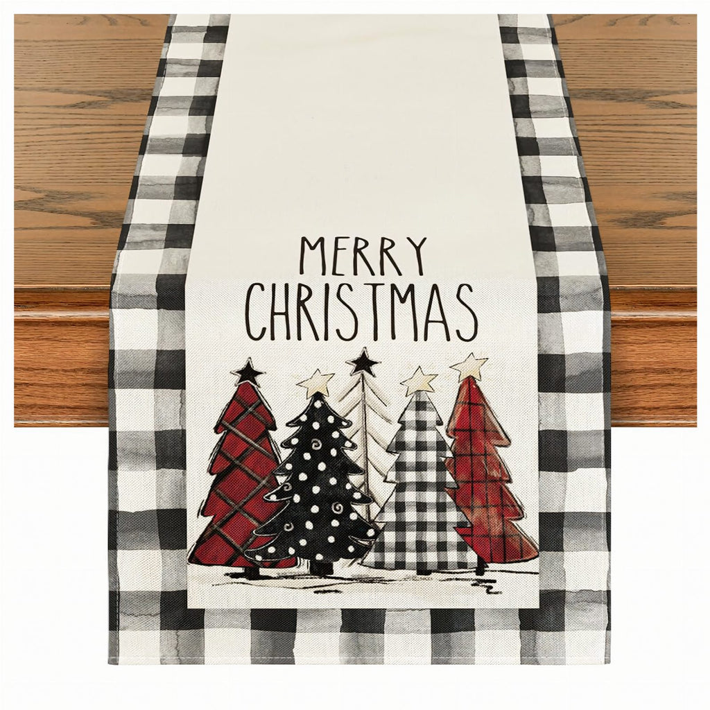 White Table Runner for Christmas Decoration 33x183 cm