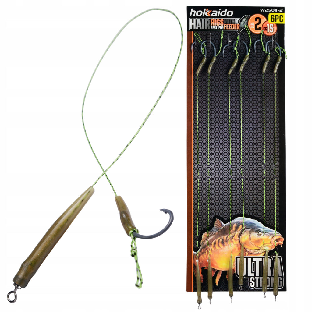 Hokkaido karpkalaliider 20cm konksu suurus 2 koos juuksega