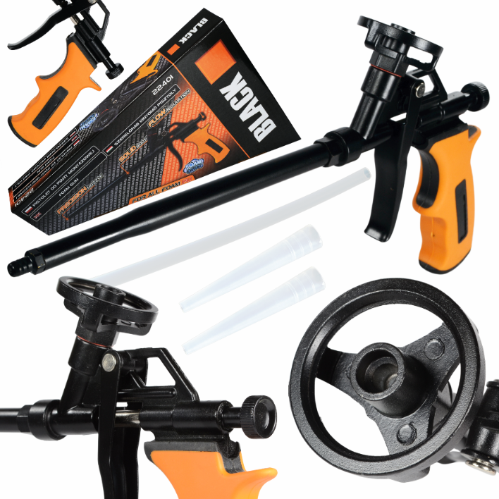 Tugev Black metallist vahupüstol Black paigaldusvahu jaoks