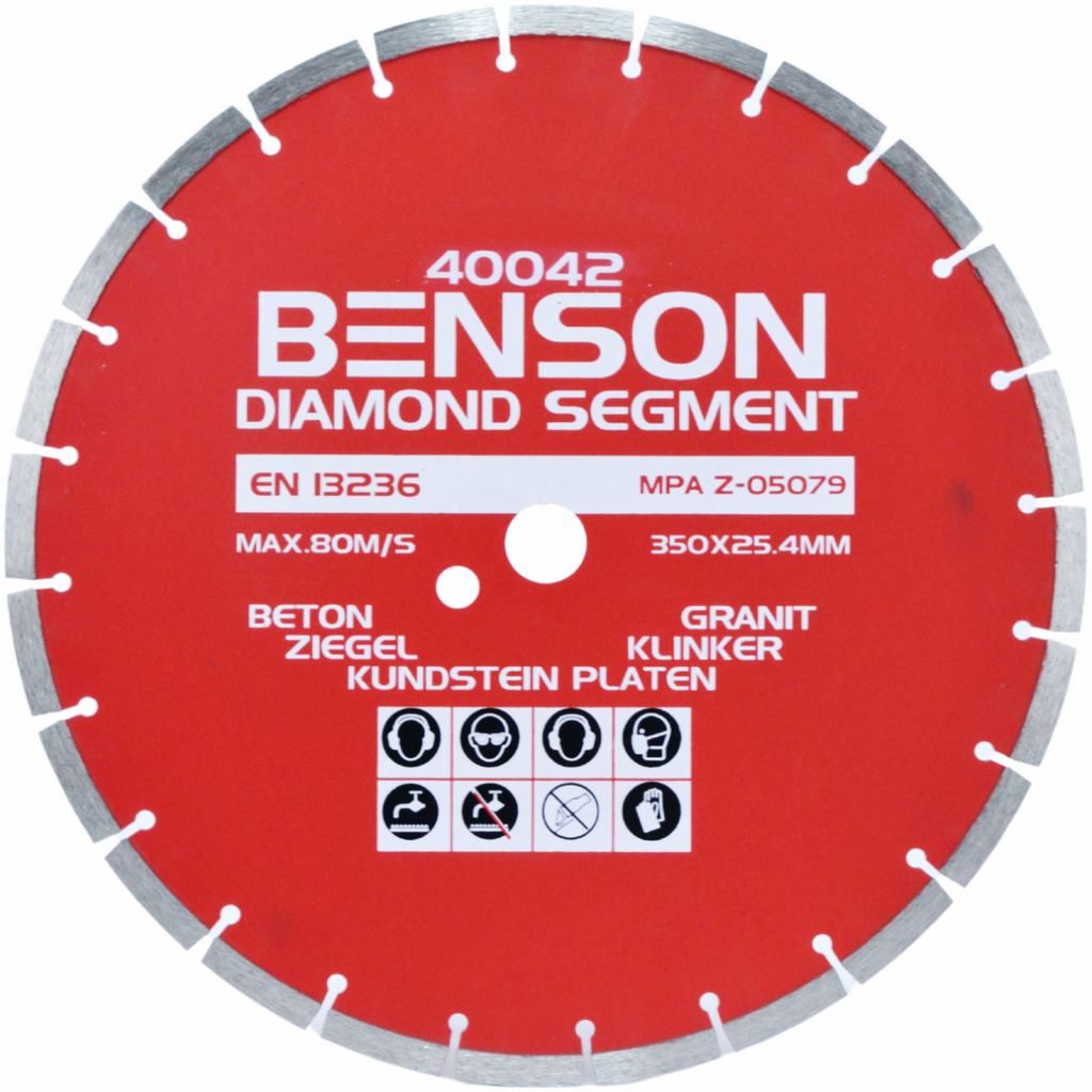 Benson Diamond Blade 350x25.4 for Brick, Concrete, Sandstone, Roof Tile, and Paving Stone