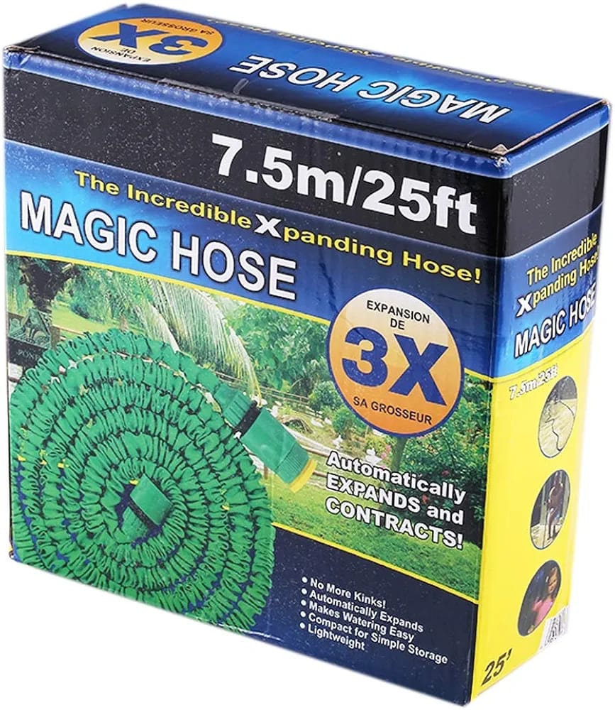 Magic Hose 7.5M Expandable Garden Hose with 7-Mode Spray Gun (VA4)