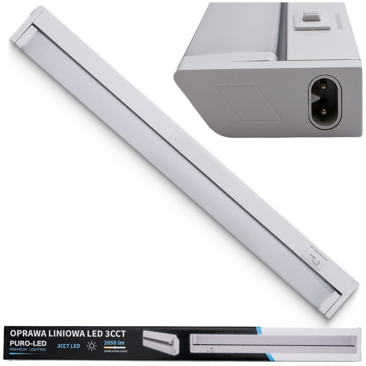 PURO-LED 55 cm Rotating Under-Cabinet LED Light 20 W, 3 CCT