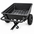 META-PRO GY9024 black 500 litre garden tractor tipping trailer front view