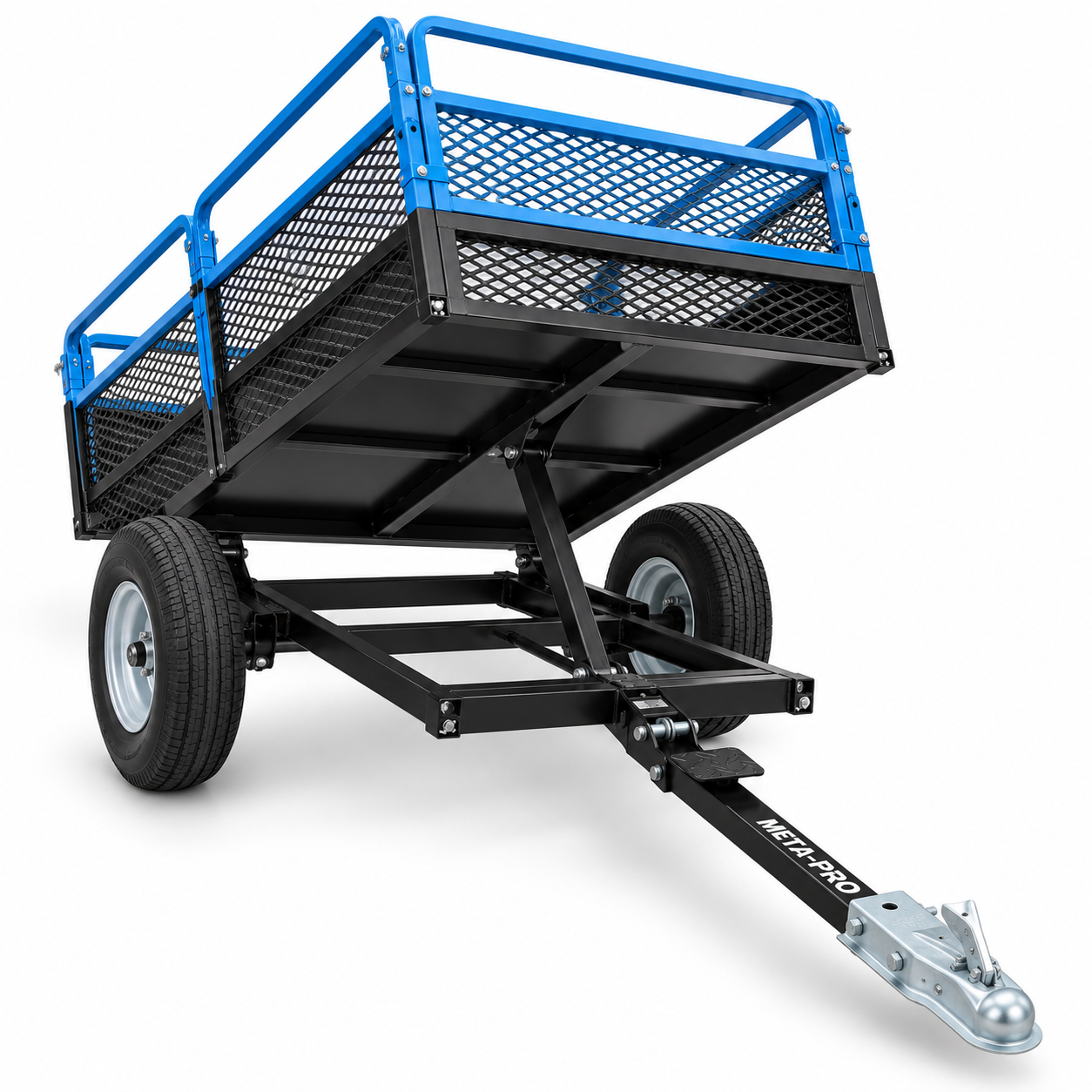 META-PRO GY9092 steel trailer in tipping position