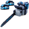 META-PRO 16 in Brushless Cordless Chainsaw 1000 W with 2×4 Ah Batteries
