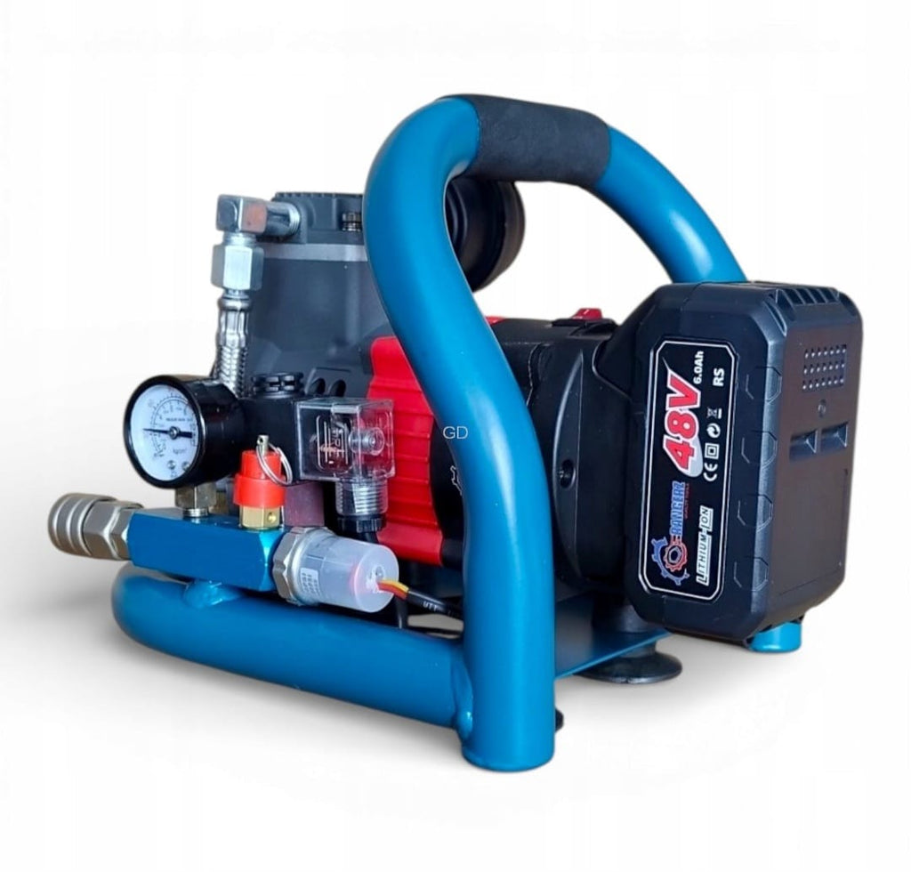 RANGERZ juhtmevaba õlivaba õhukompressor 1,5 l 48 V 8 bar kahe 5,0 Ah akuga RS-1358