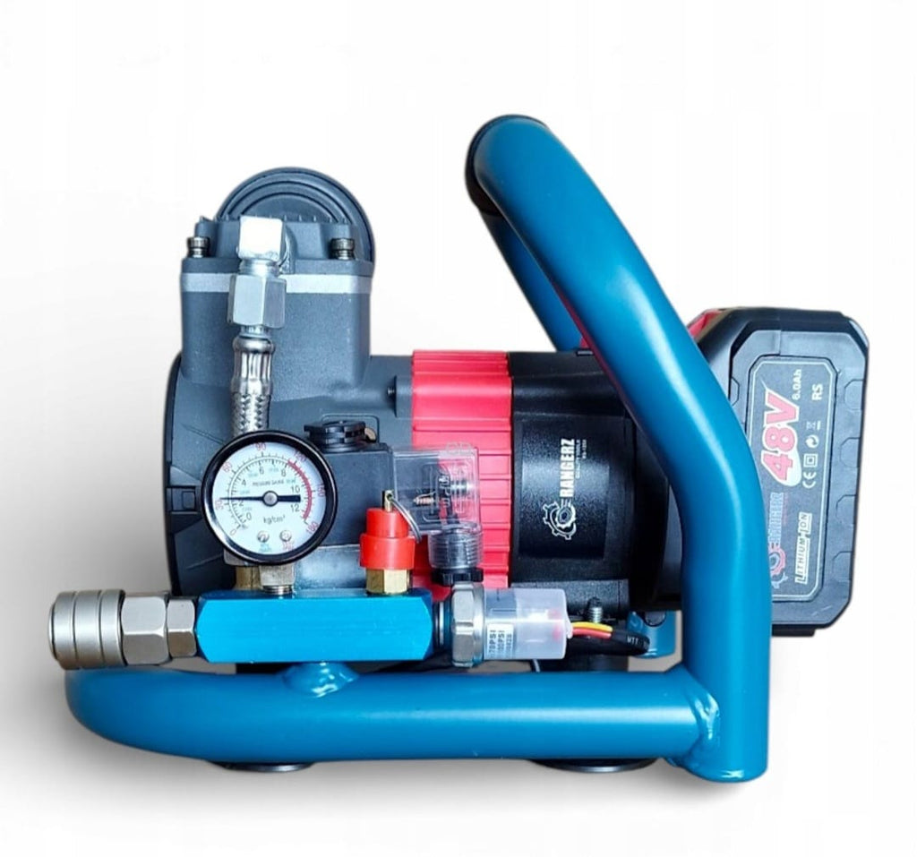 RANGERZ juhtmevaba õlivaba õhukompressor 1,5 l 48 V 8 bar kahe 5,0 Ah akuga RS-1358