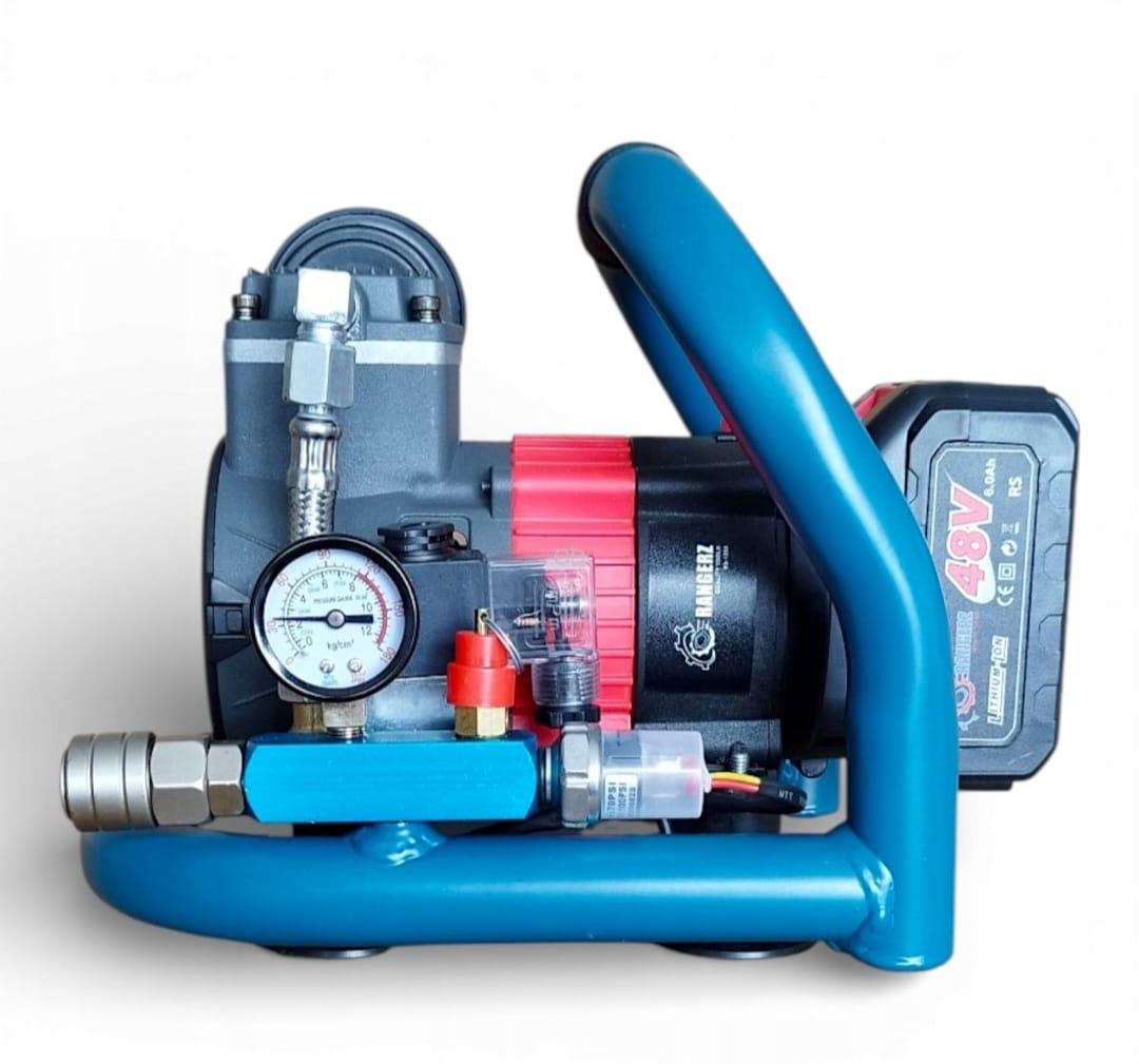 RANGERZ RS-1358 Juhtmeta õlivaba õhukompressor 1.5L 48V | 8 Bar | 2 × 5.0Ah akut