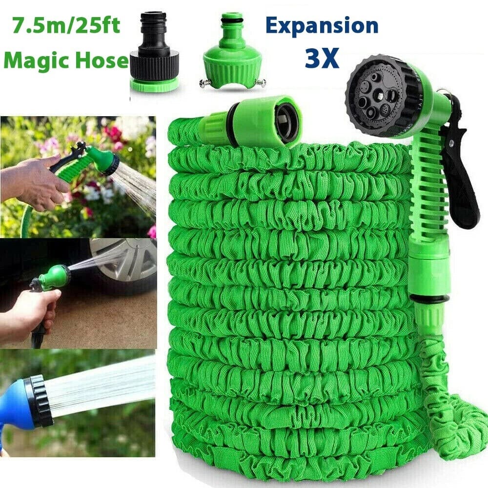 Magic Hose 7.5M Expandable Garden Hose with 7-Mode Spray Gun (VA4)