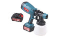 48V Cordless Paint Spray Gun 200W – 900ml, 800ml/min, 2 Batteries & 2 Nozzles