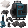 4D Cross Laser Level 16 Lines 360° Green Beam 25m + 2 Batteries, Remote & Case