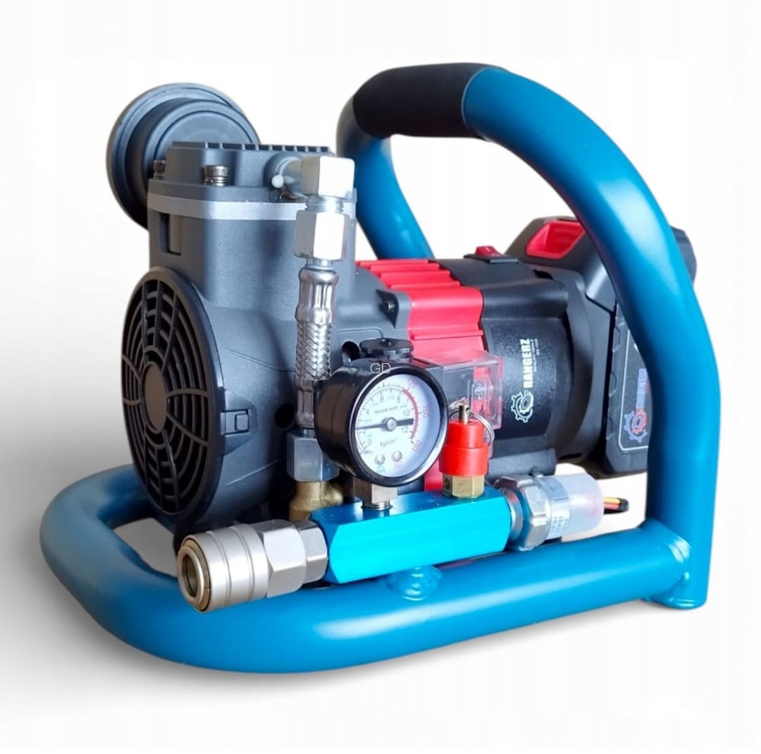 RANGERZ RS-1358 Juhtmeta õlivaba õhukompressor 1.5L 48V | 8 Bar | 2 × 5.0Ah akut