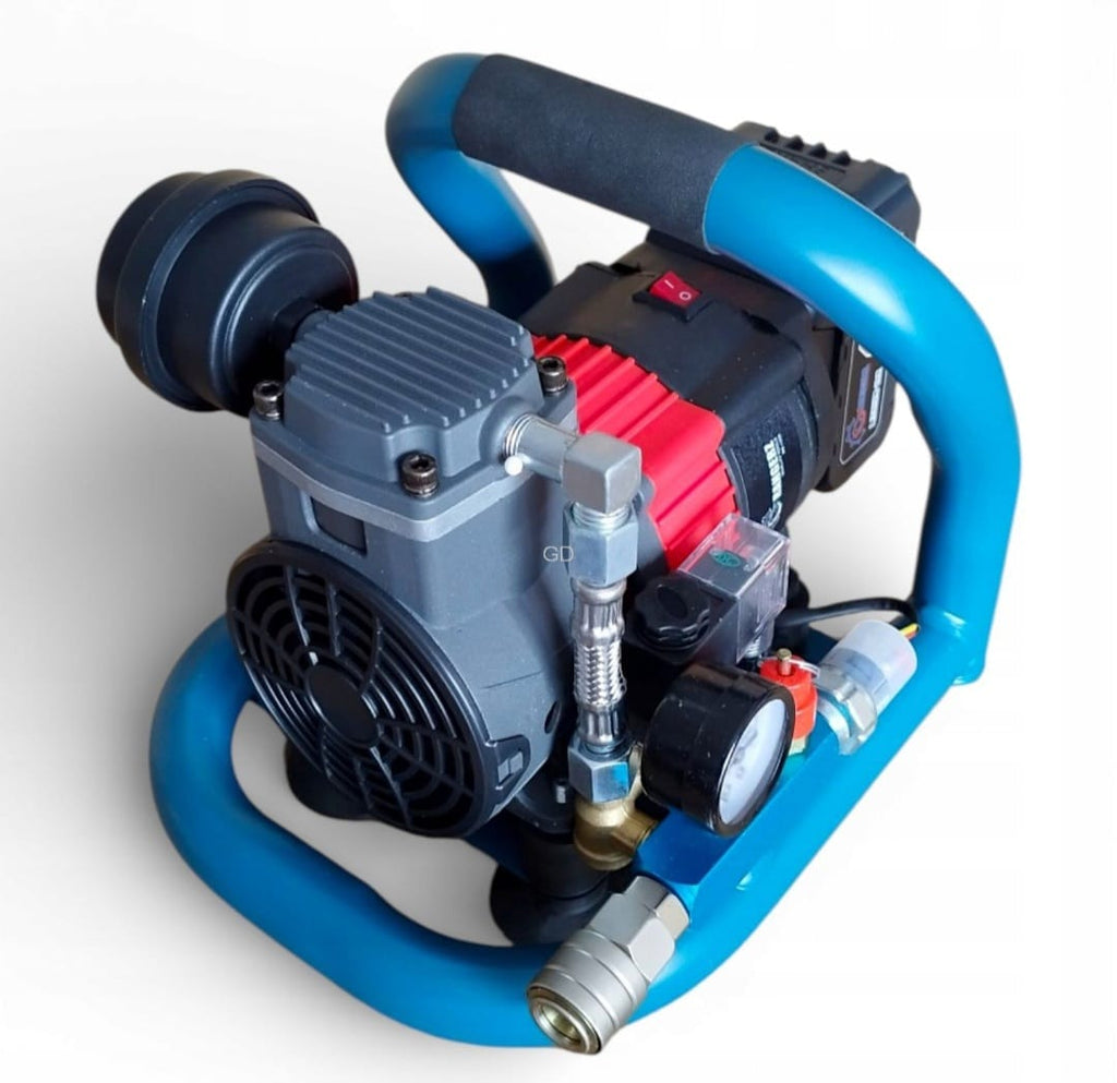 RANGERZ juhtmevaba õlivaba õhukompressor 1,5 l 48 V 8 bar kahe 5,0 Ah akuga RS-1358