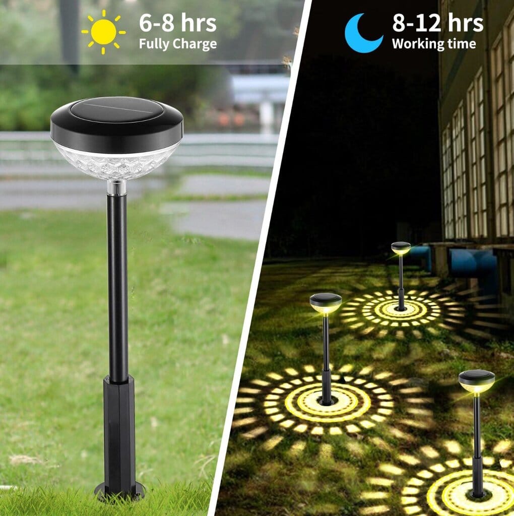 4 tk päikeseenergial töötavaid LED-aiarajavalgusteid 4078 (VA4)