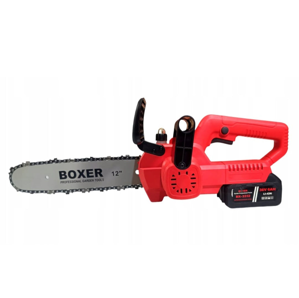 BOXER BX-3312 Cordless Chainsaw 12" 36V 6Ah Brushless – 2 Batteries + Case